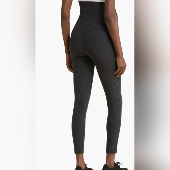 Zella High Waisted Dark Gray Maternity Leggings- Super Soft - Picture 4 of 13